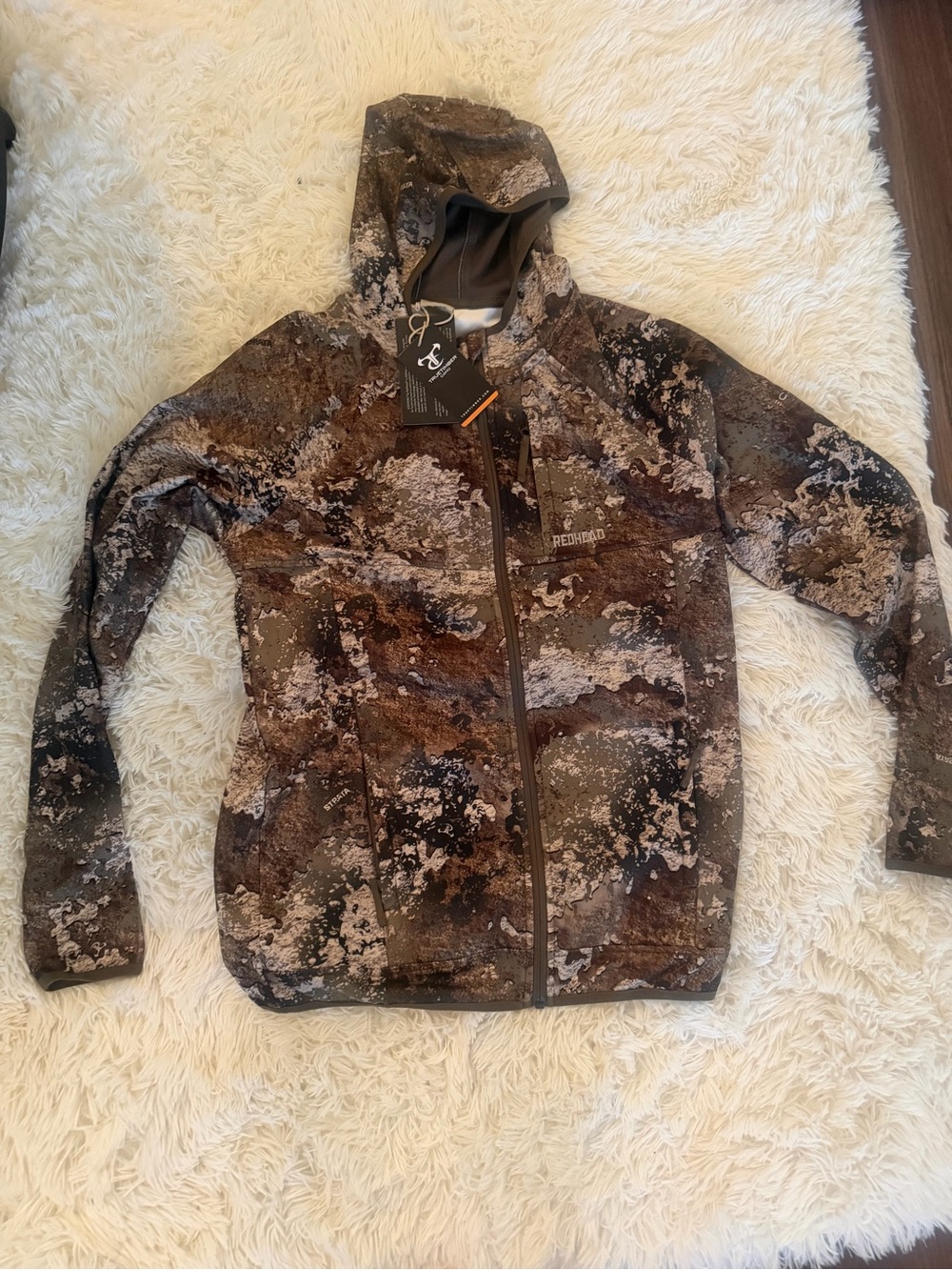 RedHead Realtree-Style Camo Zip Hoodie in Brown and Olive